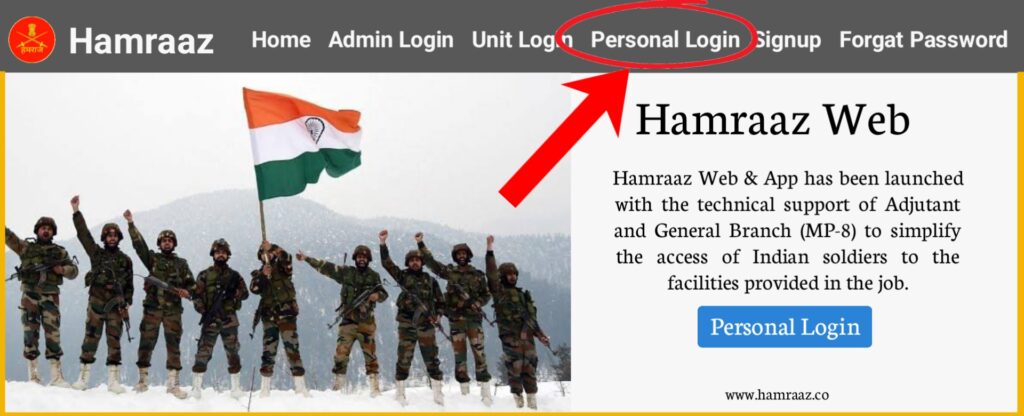 Hamraaz - Web & App, Personal Login, PaySlip Download